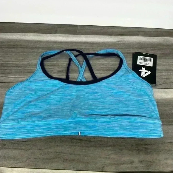 Fourlaps Vitality Sports Bra activewear workout bra river Blue space size small - Picture 1 of 5
